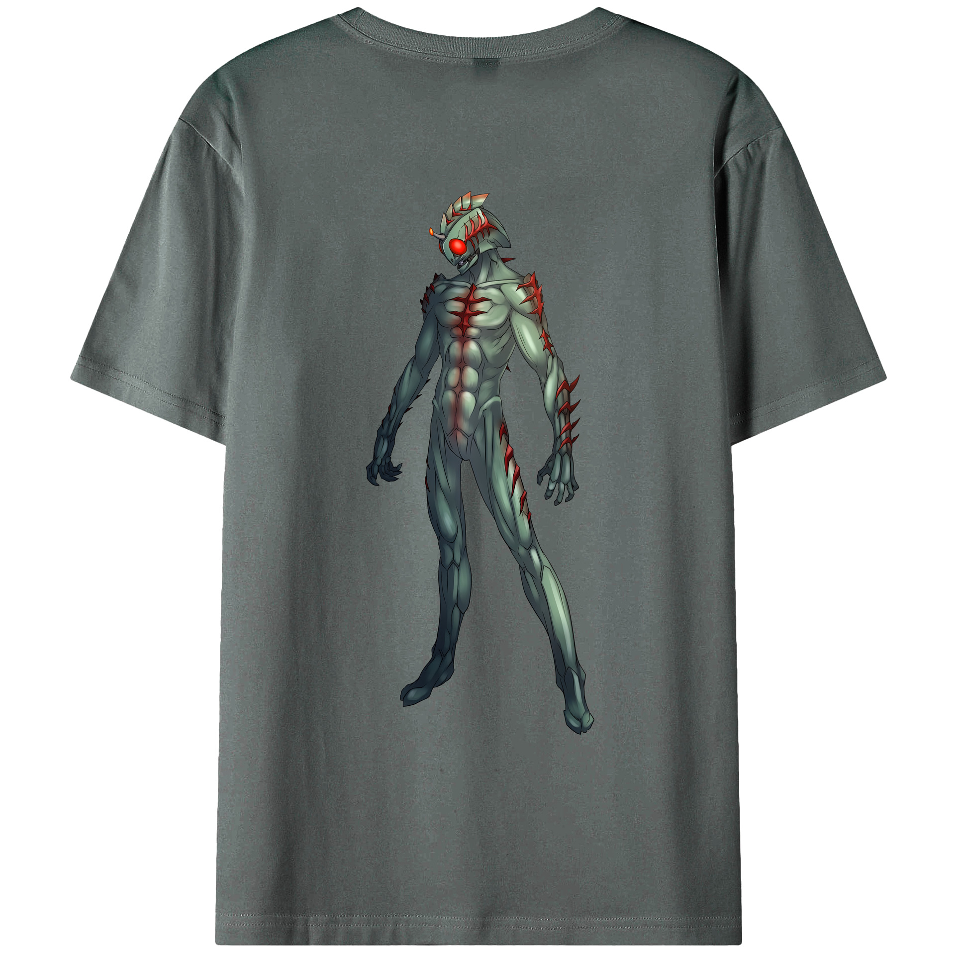 （画像用） ウルトラマン Ultraman 綿100％ メンズ半袖Tシャツ（バックプリント） 通気性